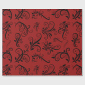 Damask Pattern, Red Damask, French Damask Cadeaupapier (Vlak)