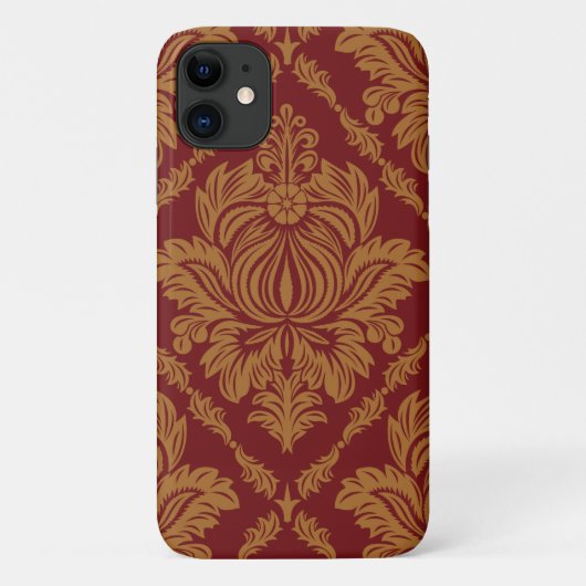 Damask Pattern, Red Damask, French Damask Case-Mate iPhone Case (Achterkant)