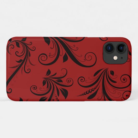 Damask Pattern, Red Damask, French Damask Case-Mate iPhone Case (Achterkant (horizontaal))