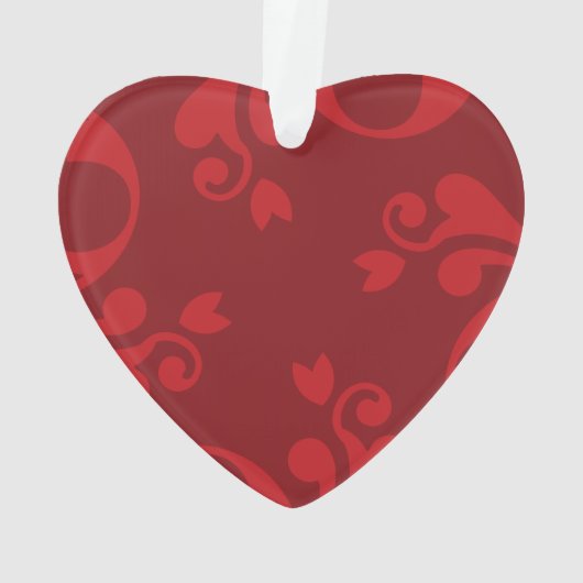 Damask Pattern, Red Damask, Sweet 16, Birthday Ornament (achterkant)