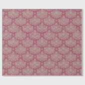 Damask Pattern, Roze Damask, Franse Damask Cadeaupapier (Vlak)
