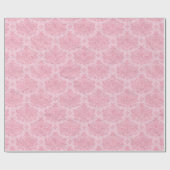 Damask Pattern, Roze Damask, Franse Damask Cadeaupapier (Vlak)