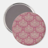 Damask Pattern, Roze Damask, Franse Damask Magneet (Voorkant / Achterkant)