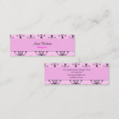 Damask Pattern, Roze Damask, Franse Damask Mini Visitekaartje (Voorkant / Achterkant)