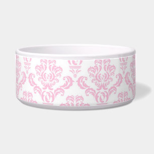 Damask Pattern, Roze Damask, Franse Damask Voerbakje