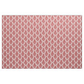 Damask Pattern - Ruby Red on White Stof (Yard (91,4 cm))