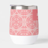 DAMASK PATTERN stijlvolle  koraal blush roze (Rechts)