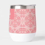 DAMASK PATTERN stijlvolle  koraal blush roze (Links)