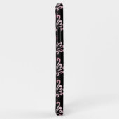  Damask Pattern Zwart en Roze Case-Mate iPhone Case (Achterkant/rechts)