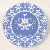 Damask Patterned Zandsteen Onderzetter (Voorkant)