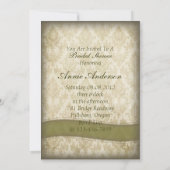  Damask Pauw Bruids Douche uitnodiging (Achterkant)