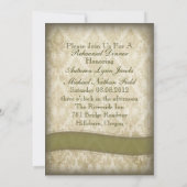  damask pauw Repetitie Diner Uitnodigen Kaart (Achterkant)