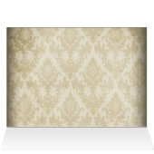 Damask Pauw Trouwtafel Nummer Kaart (Binnen Horizontaal (Boven))