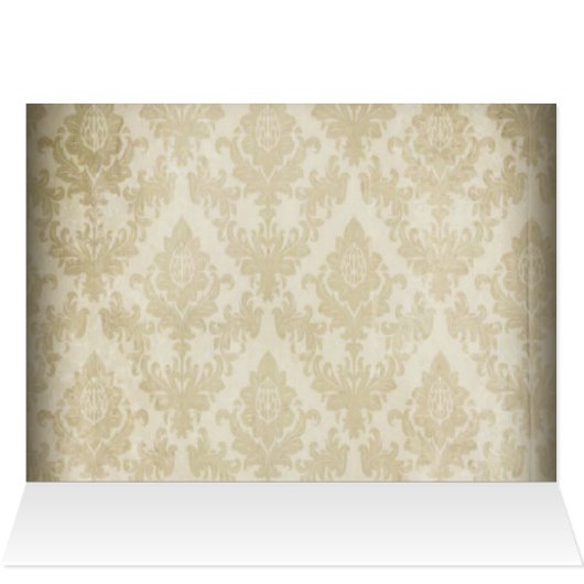 Damask Pauw Trouwtafel Nummer Kaart (Binnen Horizontaal (Boven))