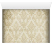 Damask Pauw Trouwtafel Nummer Kaart (Binnen Horizontaal (Onder))