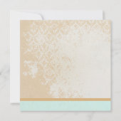 Damask Peacock Bird Cage Wedding Save the Date (Achterkant)