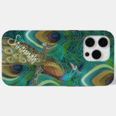  Damask Peacock Blackberry Case-Mate iPhone Case (Achterkant (horizontaal))