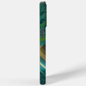  Damask Peacock Blackberry Case-Mate iPhone Case (Achterkant / Rechts)