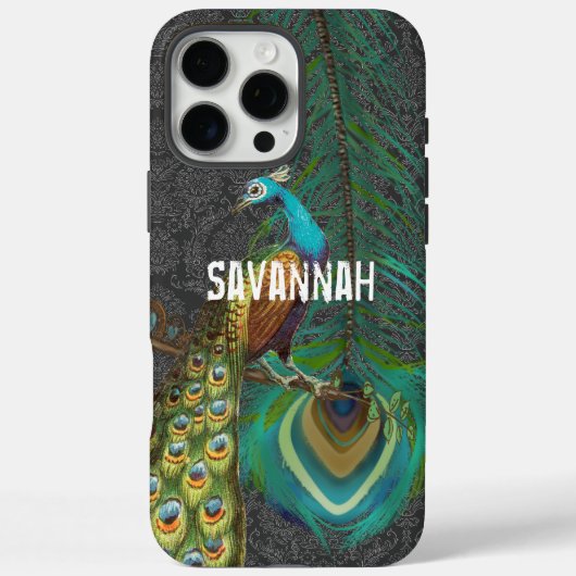 Damask Peacock & Veer kies Kleur Case-Mate iPhone Case (Achterkant)