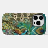Damask Peacock & Veer kies Kleur Case-Mate iPhone Case (Achterkant (horizontaal))