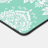 Damask Pearl Aqua Single Color Bureaumat (Hoek)
