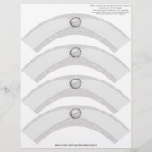 Damask Pearl Ribbon Cupcake Cosie - SILVER GRAY (Voorkant)