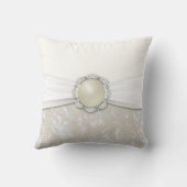 Damask Pearl Wedding Jubileum Sierkussen (Achterkant)