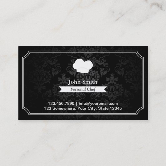 Damask Personal Chef Visitekaartje (Voorkant)