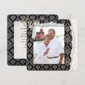 Damask Photo Lijst Vow Renewal Kaart (Voorkant / Achterkant)