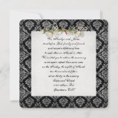 Damask Photo Lijst Vow Renewal Kaart (Achterkant)