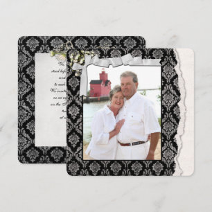 Damask Photo Lijst Vow Renewal Kaart