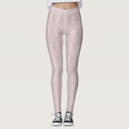 Damask Pink Blush Leggings