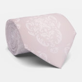 Damask Pink Blush Stropdas (Opgerold)