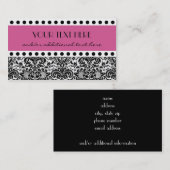 Damask Polka Dot Visitekaartje (Voorkant / Achterkant)