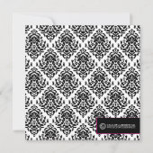 Damask Princess Photo Birthday Invitations 5X7 Kaart (Achterkant)