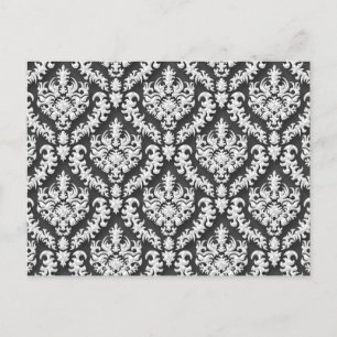 Damask Print in Grey - Prachtig! Briefkaart
