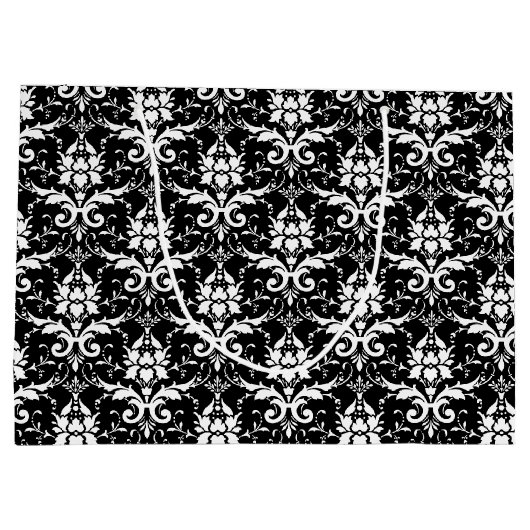 Damask Print Large Gift Bag Groot Cadeauzakje (Achterkant)