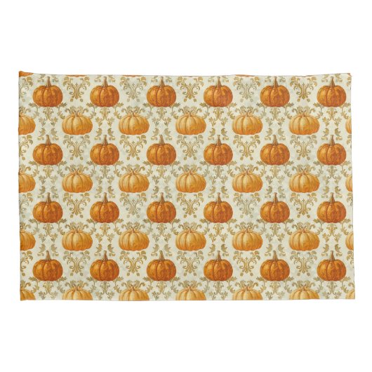 Damask Pumpkin Pattern Kussensloop Set (Achterkant-Rechts)