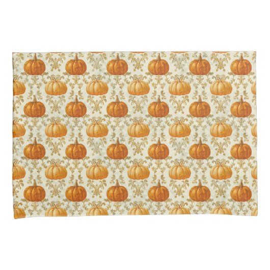 Damask Pumpkin Pattern Kussensloop Set (Voorkant-Rechts)