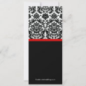 Damask Red Bridal Shower Kaart (Achterkant)