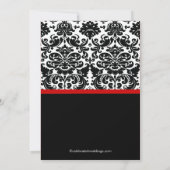 Damask Red Bridal Shower Kaart (Achterkant)