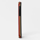 Damask Red Gold Black Stripes Case-Mate iPhone Case (Achterkant/links)