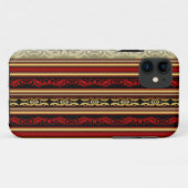 Damask Red Gold Black Stripes Case-Mate iPhone Case (Achterkant (horizontaal))