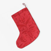 Damask Red Kleine Kerstsok (Achterkant (Hangend))