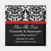 Damask Red Sla de datummagneet op Magneet (Voorkant)