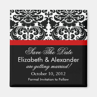 Damask Red Sla de datummagneet op Magneet