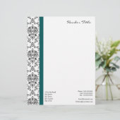 Damask Regal Briefhoofd Sjabloon (Staand voorkant)