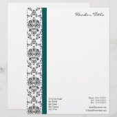 Damask Regal Briefhoofd Sjabloon (Voorkant / Achterkant)