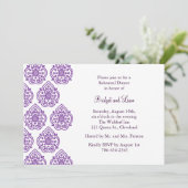 Damask Rehearsal Dinner Invitation Kaart (Staand voorkant)