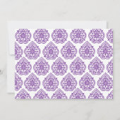 Damask Rehearsal Dinner Invitation Kaart (Achterkant)